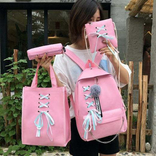 Backpacks |   Cute Ribbon Backpack Set Backpacks Backpacks