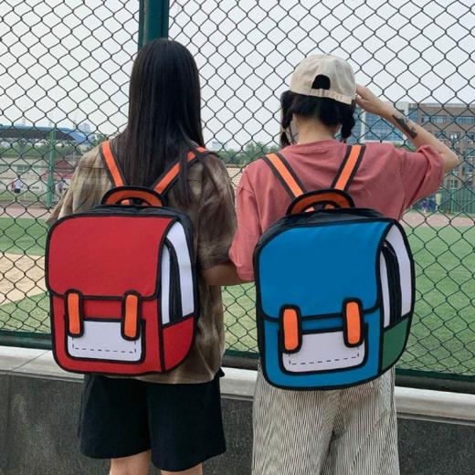 Backpacks |   Kawaii 2D Cartoon Canvas Backpack Backpacks Backpacks