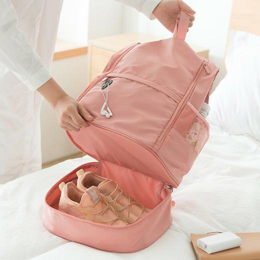 Backpacks |   Pink Fitness Backpack With Shoe Storage Backpacks Backpacks