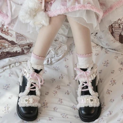 Boots | Womens  Kawaii Sweet Girl Style Snow Boots Boots black