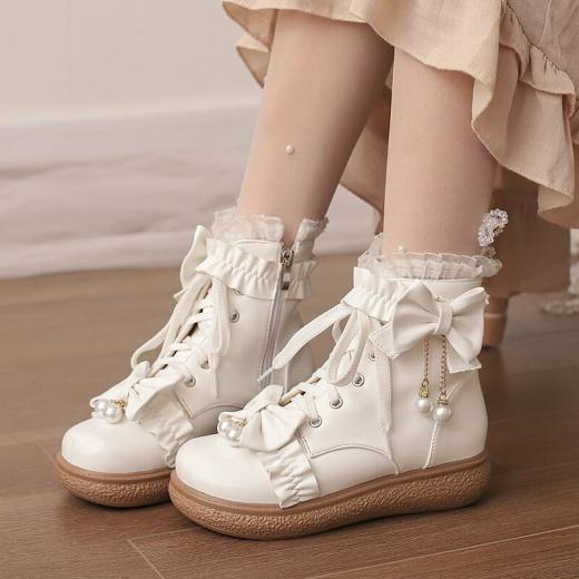 Boots | Womens  Sweet Girly Style Plush Lolita Boots Boots Boots