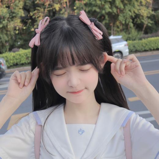 Hair Accessories |   Cute Japanese Style Ribbon Bow Hair Clip Accessories baby blue