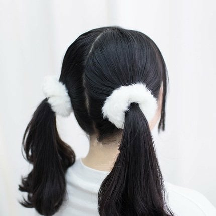 Hair Accessories |   Cute Soft Girl Lolita Hair Ring Accessories A black hair tie