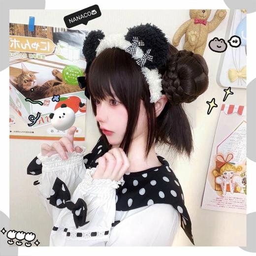 Hair Accessories |   Kawaii Cute Panda Bow Plush Headband Accessories Hair Accessories