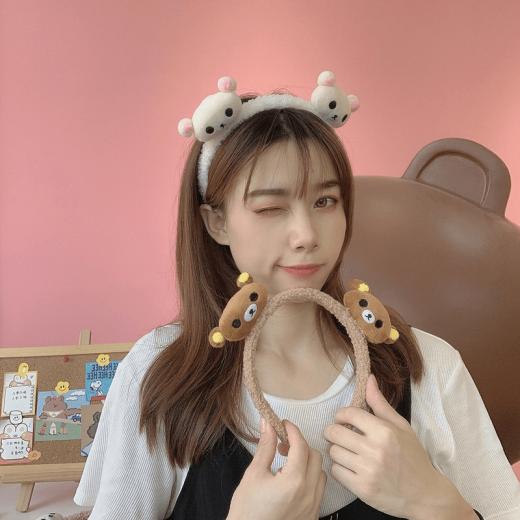 Hair Accessories |   Kawaii Kuma Headband Accessories coffee