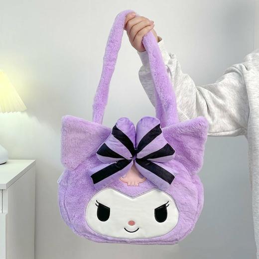 Handbags |   Kawaii Large Capacity Sanrio Character Plush Shoulder Bag Bags Cinnamoroll