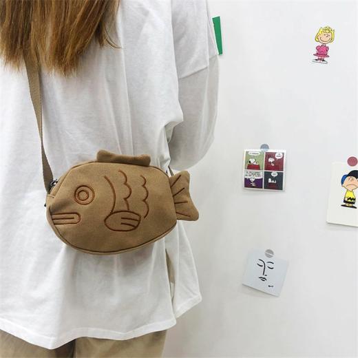 Handbags |   Kawaii Soft Girl Style Cartoon Fish Crossbody Bag Bags Dark Brown