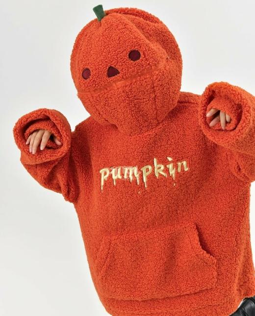 Hoodies | Womens  Funny Halloween Orange Pumpkin Pullover Sweatshirt Hoodies Funny