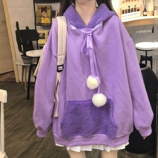 Hoodies | Womens  Kawaii Rabbit’s Ears Splice Hoodies Hoodies Hoodies