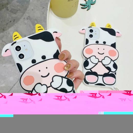 Iphone Cases |   3D Cartoon Milk Cow Iphone Case Accessories Iphone Cases