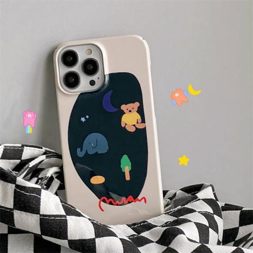 Iphone Cases |   Cute Hand-Painted Bear Illustration Iphone Case Accessories Iphone Cases