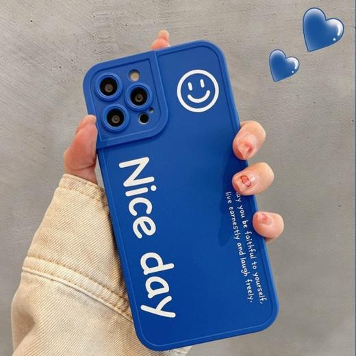 Iphone Cases |   Fashion Klein Blue Smiley Iphone Case Accessories Iphone Cases