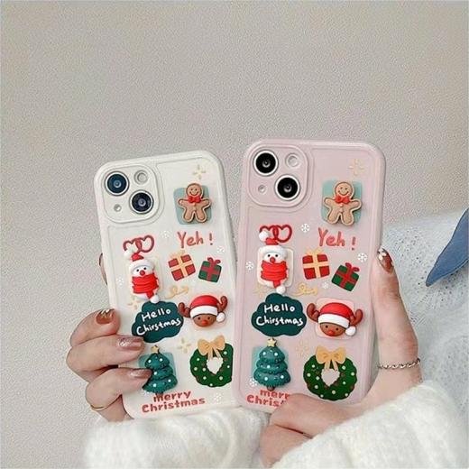 Iphone Cases |   Kawaii Cartoon 3D Snowman Iphone Case Accessories Iphone Cases