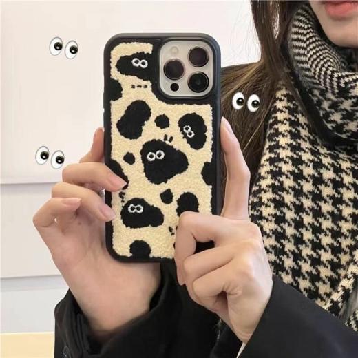 Iphone Cases |   Kawaii Plush Embroidered Briquettes Iphone Case Accessories Iphone Cases