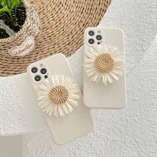 Iphone Cases |   White Weave Daisy Flower Iphone Case Accessories Iphone Cases