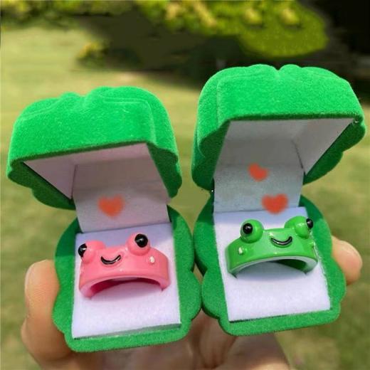 Jewelry |   Cute Frog Resin Ring 2Pcs Accessories Jewelry