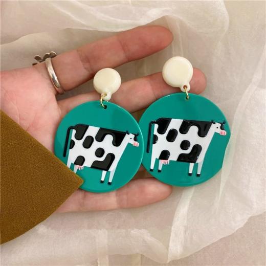 Jewelry |   Cute Simple Milk Cow Earrings Accessories A