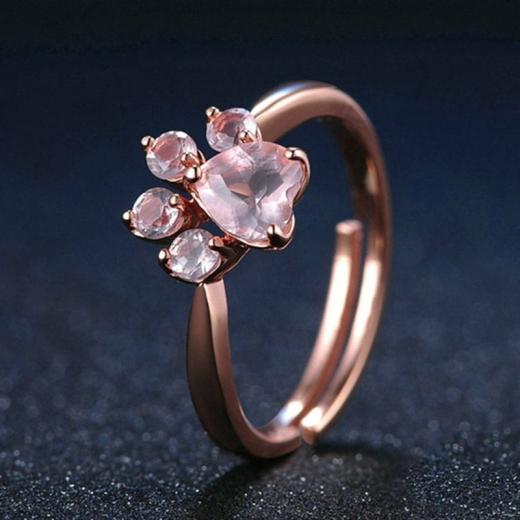 Jewelry |   Kawaii Rose Gold Cat Paw Ring Accessories Jewelry