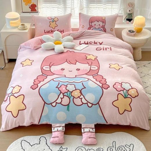 Kawaii Bed Sets |   Kawaii Cute Pastel Bedding Set Accessories Fitted Bed Sheet