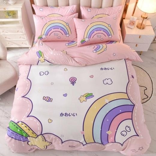 Kawaii Bed Sets |   Kawaii Rainbow Space Bedding Set Accessories Fitted Bed Sheet