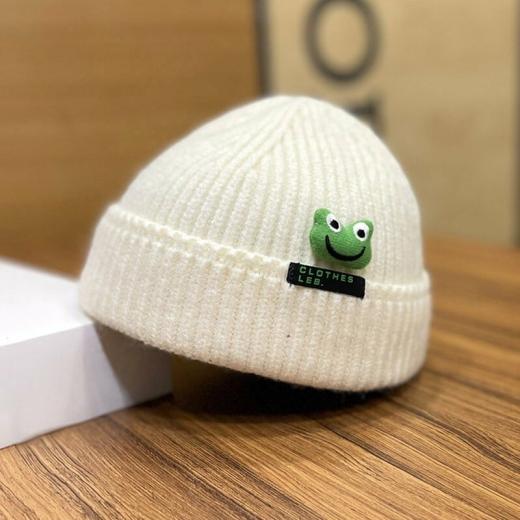 Kawaii Cap |   Kawaii Cartoon Frog Knit Hat Accessories black