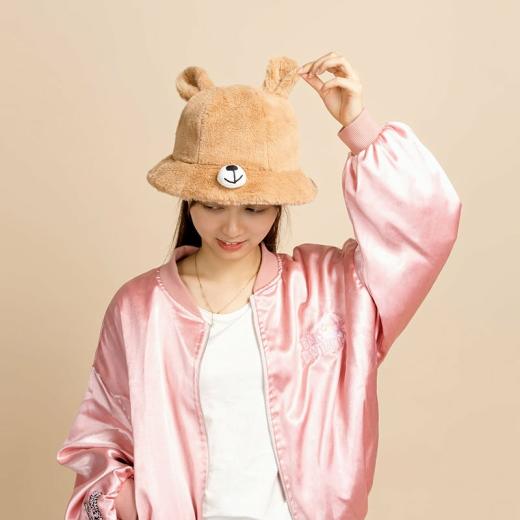 Kawaii Cap |   Kawaii Cute Bear Plush Fisherman Hat Accessories Brown