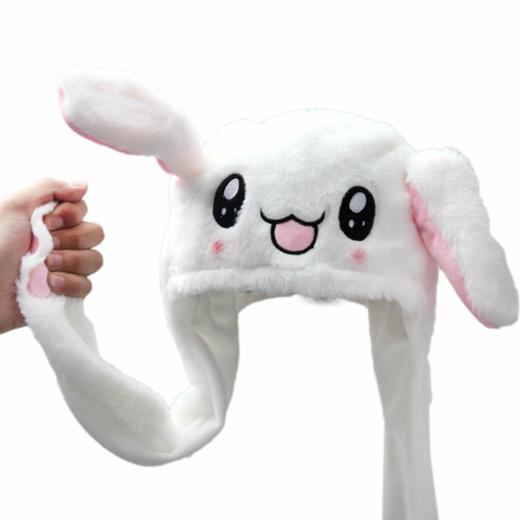 Kawaii Cap |   Plush Moving Rabbit Ears Hat Accessories Blue