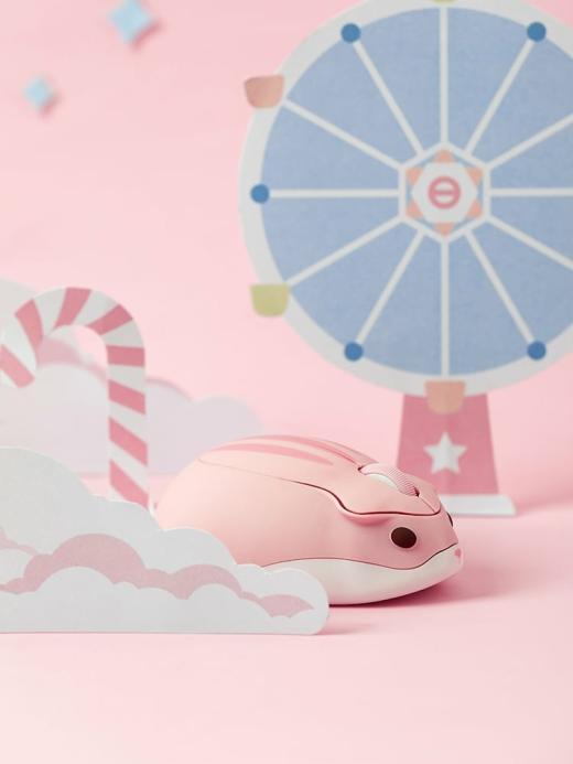 Kawaii Keyboard |   Cute Cartoon Hamster Wireless Mouse Accessories Grey