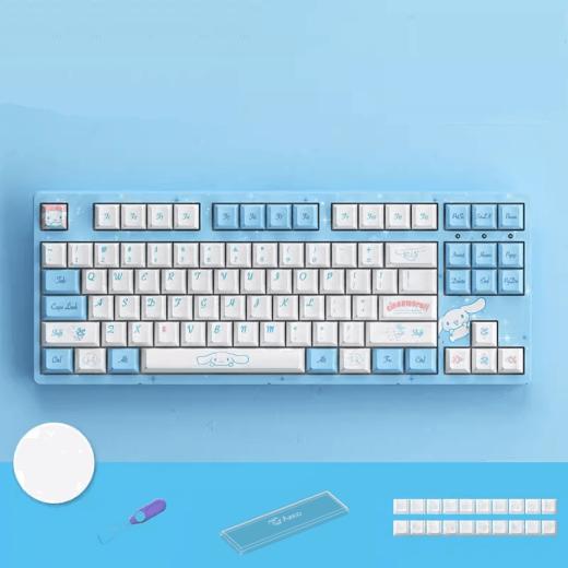 Kawaii Keyboard |   Kawaii Cinnamoroll Co-Branded Wired Mechanical Keyboard Accessories Cinnamoroll