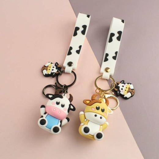 Kawaii Keychains |   Cute Small Cow Keychain Accessories Kawaii Keychains