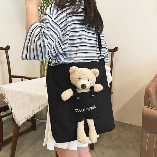 Kawaii Tote Bags |   Kawaii Canvas Little Bear Travel Handbag Bags Handbags