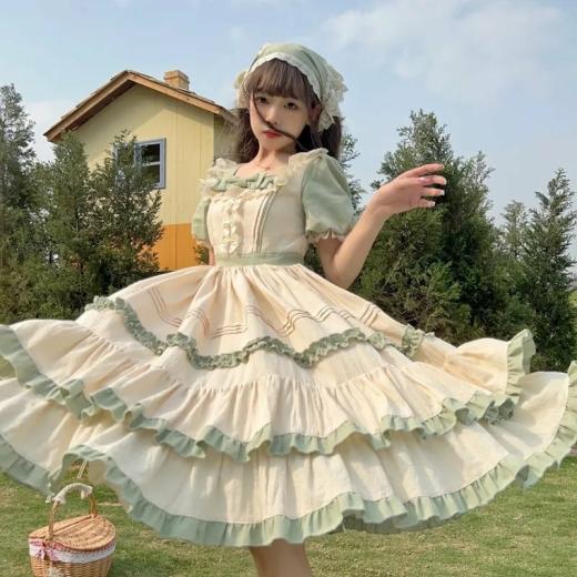 Lolita Dresses | Womens  Country Lolita Short Sleeves Green Dress Lolita Dresses Lolita Dresses