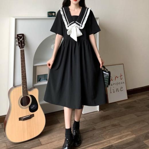 Lolita Dresses | Womens  Kawaii Black Summer Bow Dress Womens Dresses Lolita Dresses