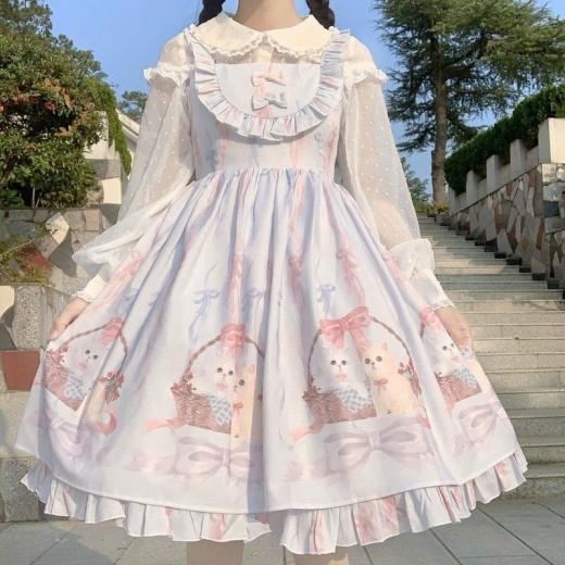 Lolita Dresses | Womens  Kawaii Cartoon Kingdom Lolita Jsk Dress Lolita Dresses Light Blue JSK