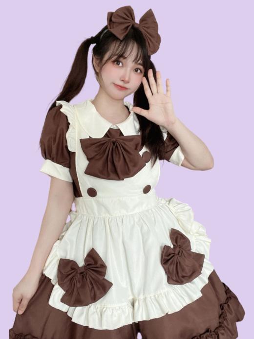 Lolita Dresses | Womens  Kawaii Chocolate Lolita Maid Dress Lolita Dresses Brown