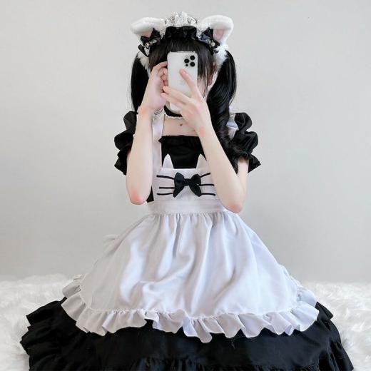 Lolita Dresses | Womens  Kawaii Kitty Bow Lolita Maid Dress Set Lolita Dresses Lolita Dresses