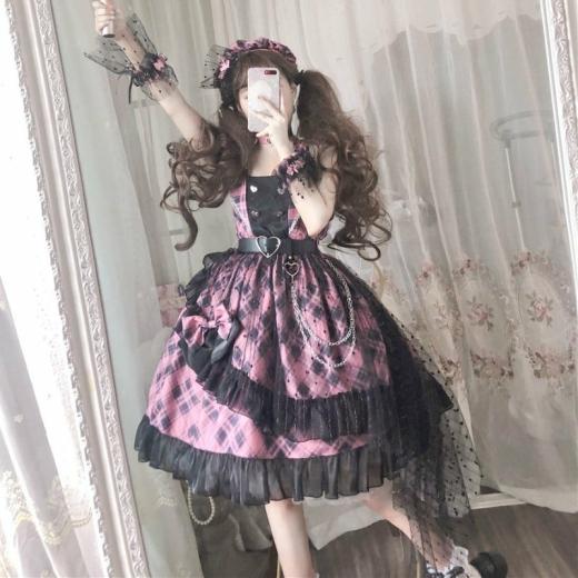 Lolita Dresses | Womens  Kawaii Pink Hooded Jacket Lolita Dresses Dress & necklet