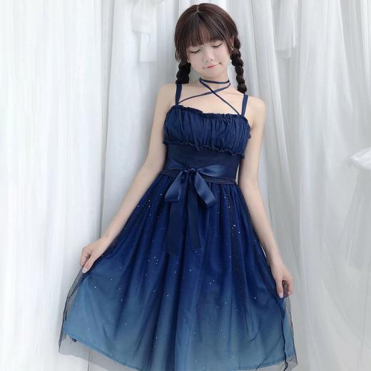 Lolita Dresses | Womens  Starry Sky Ruffle Tulle Lolita Slip Dress Lolita Dresses Lolita Dresses