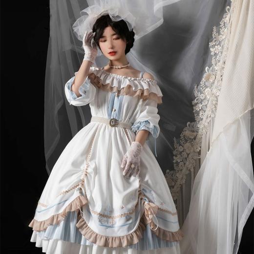 Lolita Dresses | Womens  White Japanese Gothic Palace Vintage Lolita Dress Lolita Dresses Dress