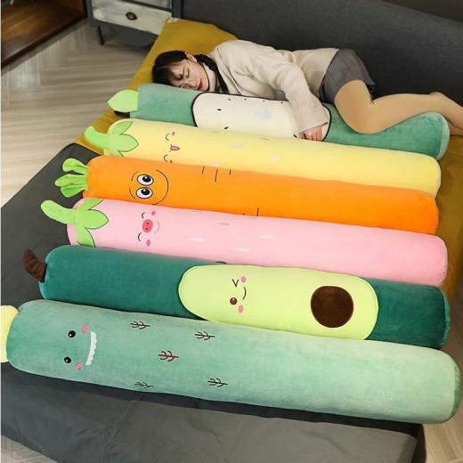 Plush Toys |   Cartoon Fruit Long Pillow Plush Toys Avocado