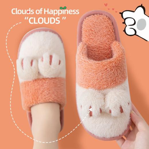 Slippers | Womens  Kawaii Cat Claw Cotton Slippers Slippers Bean paste