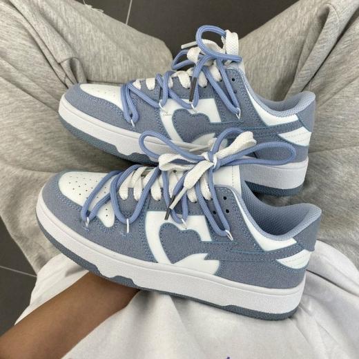 Sneakers | Womens  Ins Style Girl Blue Platform Sneakers Sneakers Blue