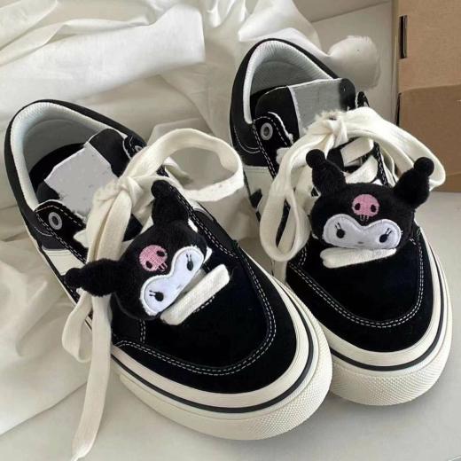 Sneakers | Womens  Kawaii Black Kuromi Canvas Shoes Sneakers black