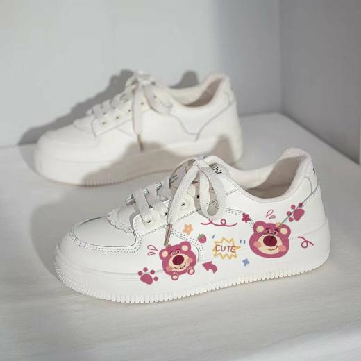 Sneakers | Womens  Kawaii Pink Cartoon Bear Low Top Sneakers Sneakers Sneakers