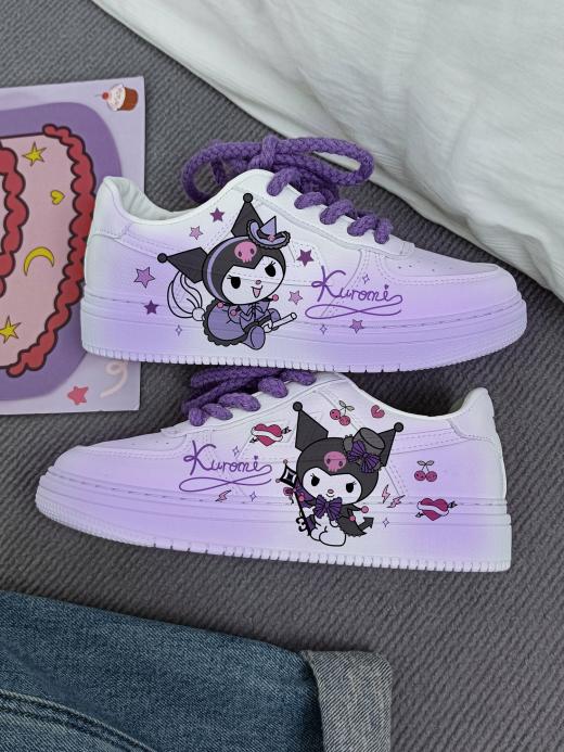 Sneakers | Womens  Kawaii Purple Kuromi Low Top Sneakers Sneakers Purple