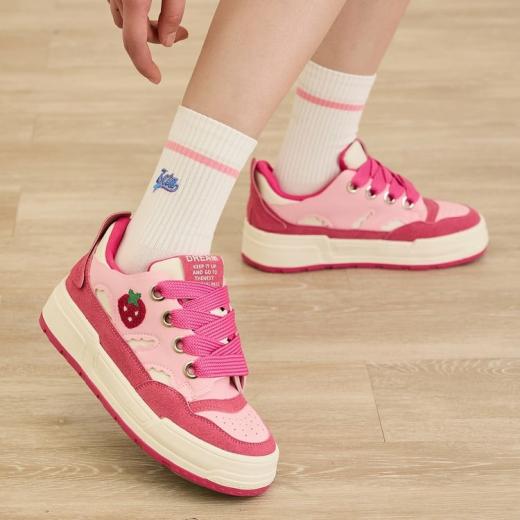 Sneakers | Womens  Sweet Girly Dopamine Style Pink Low-Top Sneakers Sneakers Pink