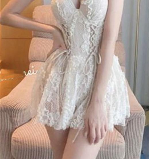 Summer Dresses | Womens  Elegant Fairy Lace One-Piece Swimsuit Summer Dresses Beige