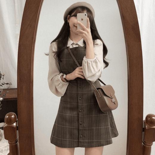 Summer Dresses | Womens  Kawaii Sweet Plaid Pinafore Dress Summer Dresses Dress