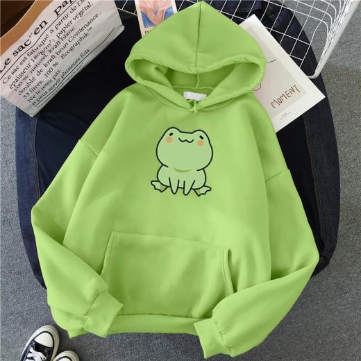 Sweatshirt | Womens  Harajuku Cartoon Frog Sweatshirt Sweatshirt Apricot