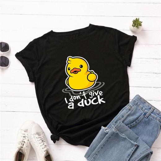 T-Shirts | Womens  I Don’T Give A Duck T-Shirt T-Shirts black